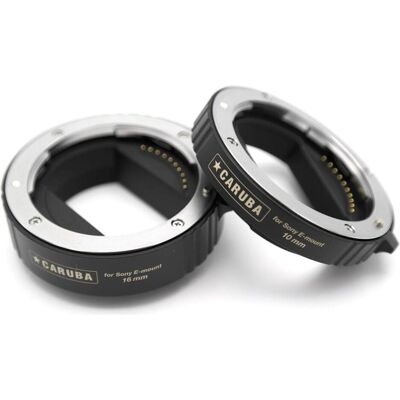 Caruba Extension Tube Set Sony E Serie Chrom APS C und FULL FRAME (Version II) (Sony E), Objektivkonverter, Silber Caruba Extension Tube Set Sony E Serie Chrom APS C und FULL FRAME (Version II) (Sony E), Objektivkonverter, Silber