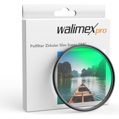 Walimex pro Polfilter Zirkular Slim Super DMC 62mm Polarisationsfilter CPL Foto (62 mm, Polarisationsfilter), Objektivfilter, Schwarz Walimex pro Polfilter Zirkular Slim Super DMC 62mm Polarisationsfilter CPL Foto (62 mm, Polarisationsfilter), Objektivfilter, Schwarz
