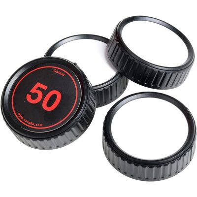 Caruba beschreibbares hinteres Objektivdeckelset Canon (4 Stuks), Objektivdeckel, Schwarz Caruba beschreibbares hinteres Objektivdeckelset Canon (4 Stuks), Objektivdeckel, Schwarz