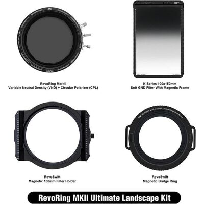 H&Y REVORING MkII Landscape Kit 58-77mm (RNC77-II + RBR-77 + RH100 + KS09) (ND- / Grauverlauffilter, Polarisationsfilter, 100 mm), Objektivfilter, Schwarz H&Y REVORING MkII Landscape Kit 58-77mm (RNC77-II + RBR-77 + RH100 + KS09) (ND- / Grauverlauffilter, Polarisationsfilter, 100 mm), Objektivfilter, Schwarz