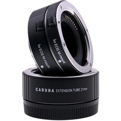 Caruba Verlängerungsrohr-Set Canon M-Serie Chrom (Makro-Zwischenring), Objektivkonverter, Silber Caruba Verlängerungsrohr-Set Canon M-Serie Chrom (Makro-Zwischenring), Objektivkonverter, Silber