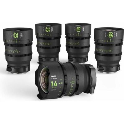 Nisi ATHENA PRIME Full Frame Cinema Lens Kit – 14mm, 25mm, 35mm, 50mm, 85mm + Hard Case (L Mount) (Leica L, Vollformat), Objektiv, Schwarz Nisi ATHENA PRIME Full Frame Cinema Lens Kit – 14mm, 25mm, 35mm, 50mm, 85mm + Hard Case (L Mount) (Leica L, Vollformat), Objektiv, Schwarz