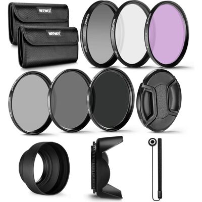 Neewer 58 MM Professional Lens Filter Accessory Kit (58 mm, ND- / Graufilter, Polarisationsfilter, UV-Filter), Objektivfilter, Transparent Neewer 58 MM Professional Lens Filter Accessory Kit (58 mm, ND- / Graufilter, Polarisationsfilter, UV-Filter), Objektivfilter, Transparent
