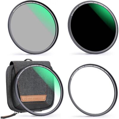 K&F Concept 49mm Magnetic 3pcs Filter Kit, MCUV+CPL+ND1000+Filter Ring, Green Coated (Nano X Series) (49 mm, ND- / Graufilter, Polarisationsfilter, UV-Filter), Objektivfilter, Mehrfarbig K&F Concept 49mm Magnetic 3pcs Filter Kit, MCUV+CPL+ND1000+Filter Ring, Green Coated (Nano X Series) (49 mm, ND- / Graufilter, Polarisationsfilter, UV-Filter), Objektivfilter, Mehrfarbig
