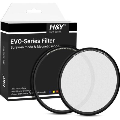 H&Y HD EVO Black Mist 1/2 Filter 72mm (Black Mist Filter), Objektivfilter, Schwarz H&Y HD EVO Black Mist 1/2 Filter 72mm (Black Mist Filter), Objektivfilter, Schwarz
