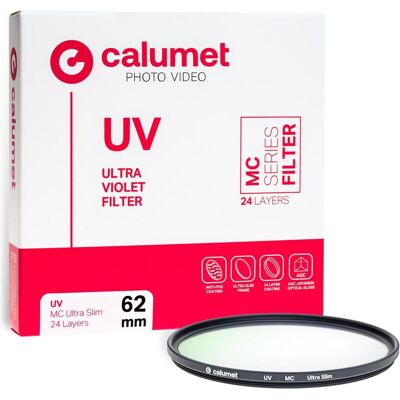 Calumet Filtr UV MC 62 mm Ultra Slim 24 Layers (62 mm, UV-Filter), Objektivfilter, Transparent Calumet Filtr UV MC 62 mm Ultra Slim 24 Layers (62 mm, UV-Filter), Objektivfilter, Transparent