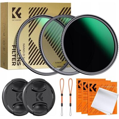 K&F Concept Filtr Kf Zestaw Filtrów Nano-d 3w1 Uv Cpl Nd1000 K&f 49mm 49 + 2x Dekielek 2x Etui / Sku.2267v (49 mm, ND- / Graufilter, Polarisationsfilter, UV-Filter), Objektivfilter, Transparent K&F Concept Filtr Kf Zestaw Filtrów Nano-d 3w1 Uv Cpl Nd1000 K&f 49mm 49 + 2x Dekielek 2x Etui / Sku.2267v (49 mm, ND- / Graufilter, Polarisationsfilter, UV-Filter), Objektivfilter, Transparent