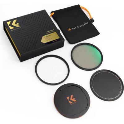 K&F Concept 82mm MCUV+CPL Lens Filter Kit + Metal Caps, HD, Waterproof, Anti-Scratch, Green Coated Nano-X Series (82 mm, Polarisationsfilter, UV-Filter), Objektivfilter, Mehrfarbig K&F Concept 82mm MCUV+CPL Lens Filter Kit + Metal Caps, HD, Waterproof, Anti-Scratch, Green Coated Nano-X Series (82 mm, Polarisationsfilter, UV-Filter), Objektivfilter, Mehrfarbig