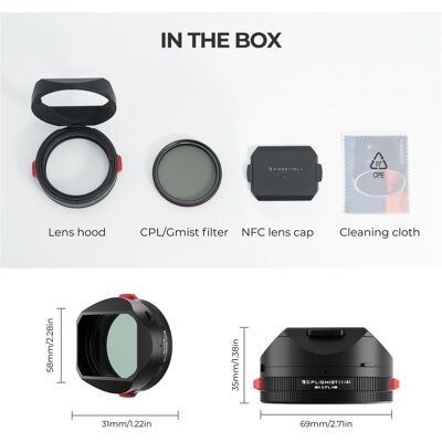 Freewell Fuji X100 Series Real Lens Hood (Black) (49 mm, Polarisationsfilter), Objektivfilter, Schwarz Freewell Fuji X100 Series Real Lens Hood (Black) (49 mm, Polarisationsfilter), Objektivfilter, Schwarz