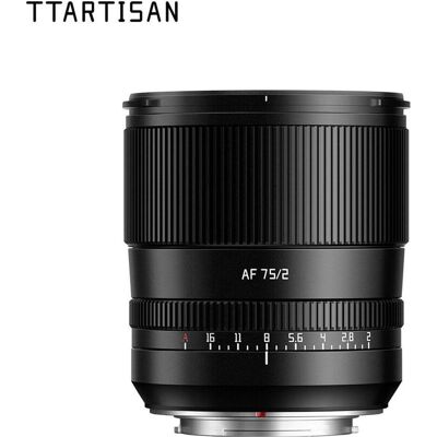 TTArtisan AF 75mm f/2.0 Fuji X-Mount Black (Fujifilm X, APS-C / DX, Vollformat), Objektiv, Schwarz TTArtisan AF 75mm f/2.0 Fuji X-Mount Black (Fujifilm X, APS-C / DX, Vollformat), Objektiv, Schwarz