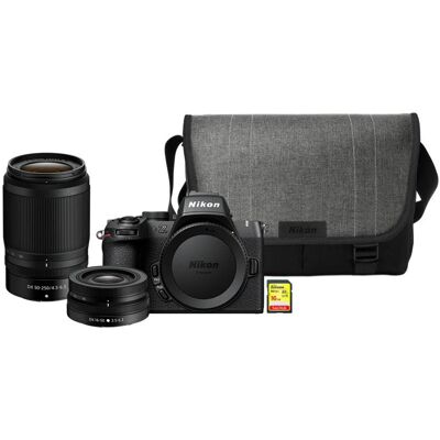 Nikon Z50II - Systeemcamera - + NIKKOR Z 16-50mm VR lens + 50-250 NIKKOR Z lens + tas + 16GB SD (APS-C / DX), Kamera, Schwarz Nikon Z50II - Systeemcamera - + NIKKOR Z 16-50mm VR lens + 50-250 NIKKOR Z lens + tas + 16GB SD (APS-C / DX), Kamera, Schwarz