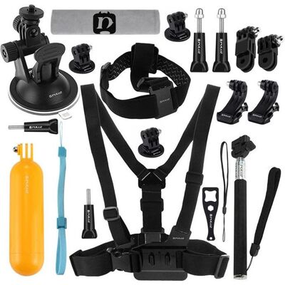 Puluz Kamera Zubehörset - 20-in-1 für GoPro & DJI Osmo Action Puluz Kamera Zubehörset - 20-in-1 für GoPro & DJI Osmo Action