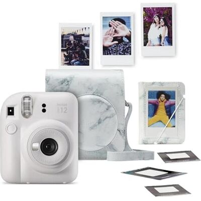 Fujifilm Mini 12 - Automatische Selfie Sofortkamera - 10 Filme Fujifilm Mini 12 - Automatische Selfie Sofortkamera - 10 Filme