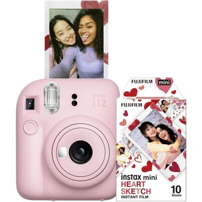 Fujifilm Instax Mini 12 Blossom Pink Bundle, Sofortbildkamera, Pink Fujifilm Instax Mini 12 Blossom Pink Bundle, Sofortbildkamera, Pink