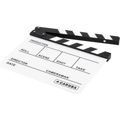 Caruba Professional Director Clapper WeiÃ/BW (Kreide), Video Zubehör, Schwarz, Weiss Caruba Professional Director Clapper WeiÃ/BW (Kreide), Video Zubehör, Schwarz, Weiss