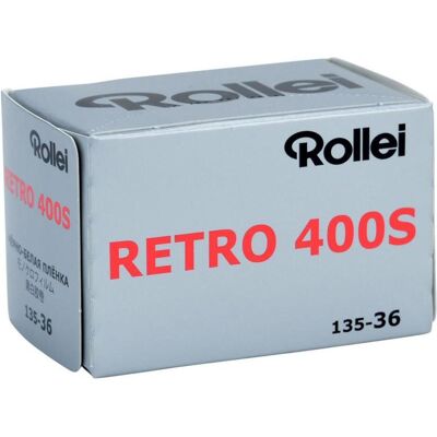 Rollei Retro 400S Schwarz-Weiss-Film – 36 Aufnahmen – ISO 400, Analogfilm, Schwarz Rollei Retro 400S Schwarz-Weiss-Film – 36 Aufnahmen – ISO 400, Analogfilm, Schwarz