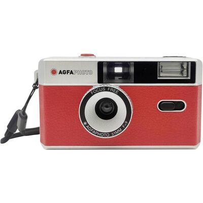 AGFAPHOTO Reusable Photo Camera 35mm, Analogkamera, Rot, Silber AGFAPHOTO Reusable Photo Camera 35mm, Analogkamera, Rot, Silber