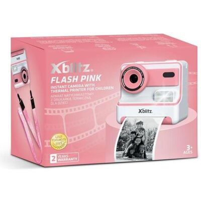 Xblitz FLASH PINK Sofortbildkamera mit Thermodrucker für Kinder, Sofortbildkamera, Pink Xblitz FLASH PINK Sofortbildkamera mit Thermodrucker für Kinder, Sofortbildkamera, Pink