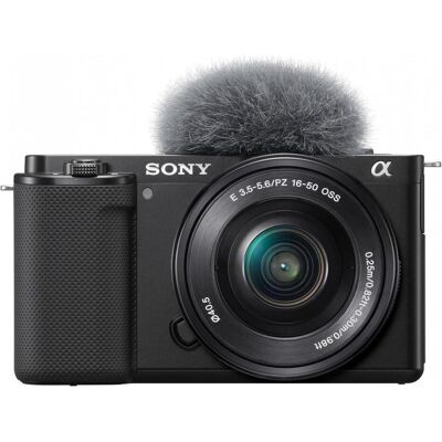 Sony Alpha ZV-E10 Kit (16 - 50 mm, 24 Mpx, APS-C / DX), Kamera, Schwarz Sony Alpha ZV-E10 Kit (16 - 50 mm, 24 Mpx, APS-C / DX), Kamera, Schwarz