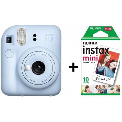 Fujifilm Instax Mini 12 + instax mini glossy(10pl), Sofortbildkamera, Blau Fujifilm Instax Mini 12 + instax mini glossy(10pl), Sofortbildkamera, Blau
