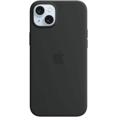 Silikon Case mit MagSafe (Apple iPhone 14 Plus, Apple iPhone 15 Plus), Smartphone Hülle, Schwarz Silikon Case mit MagSafe (Apple iPhone 14 Plus, Apple iPhone 15 Plus), Smartphone Hülle, Schwarz