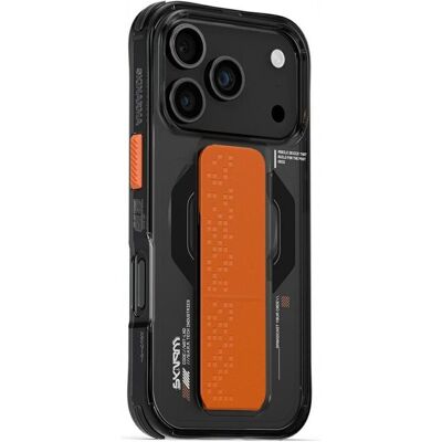 Skinarma Haxa Case for iPhone 17 Pro Magnetic Charging + Grip Stand Graphite (Apple iPhone 17 Pro), Smartphone Hülle, Grau Skinarma Haxa Case for iPhone 17 Pro Magnetic Charging + Grip Stand Graphite (Apple iPhone 17 Pro), Smartphone Hülle, Grau