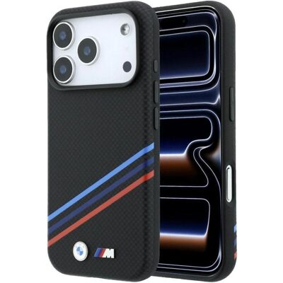 BMW M Quadrille Case Kevlar Print, Tricolor Lines & Metal Logo, MagSafe for iPhone 18 Pro Max / 17 (Apple iPhone 17 Pro Max, Apple iPhone 18 Pro Max), Smartphone Hülle, Schwarz BMW M Quadrille Case Kevlar Print, Tricolor Lines & Metal Logo, MagSafe for iPhone 18 Pro Max / 17 (Apple iPhone 17 Pro Max, Apple iPhone 18 Pro Max), Smartphone Hülle, Schwarz