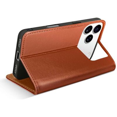 OEM Book case Leather case SMART PRO for IPHONE 17 Pro Max brown (Apple iPhone 17 Pro Max), Smartphone Hülle, Braun OEM Book case Leather case SMART PRO for IPHONE 17 Pro Max brown (Apple iPhone 17 Pro Max), Smartphone Hülle, Braun