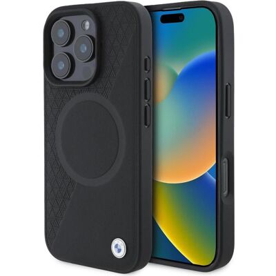 BMW BMHMP16X23RTPK iPhone 16 Pro Max 6.9" Schwarzes Hardcase Sign Leather - Smartphone-Hülle BMW BMHMP16X23RTPK iPhone 16 Pro Max 6.9" Schwarzes Hardcase Sign Leather - Smartphone-Hülle