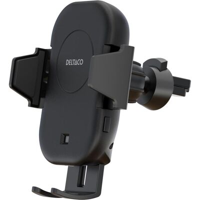 Deltaco Wireless car charger 15 W automatic open and close dual mounts black, Auto Adapter, Schwarz Deltaco Wireless car charger 15 W automatic open and close dual mounts black, Auto Adapter, Schwarz