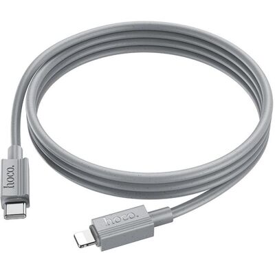 Hoco Cable cable Type C to Lightning PD 27W X107 1 m gray (1 m, USB 3.2 Gen 2, 27 W), USB Kabel Hoco Cable cable Type C to Lightning PD 27W X107 1 m gray (1 m, USB 3.2 Gen 2, 27 W), USB Kabel
