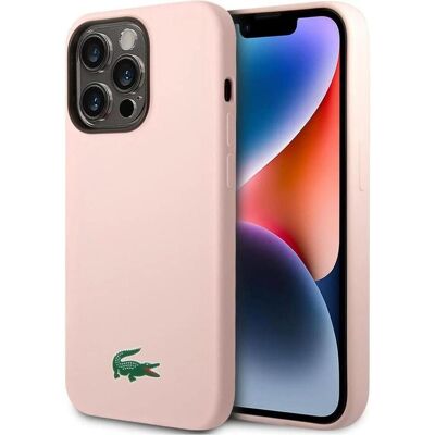 Lacoste Magsafe Silicone Croc Logo for iPhone 15 Pro (Apple iPhone 15 Pro), Smartphone Hülle, Pink Lacoste Magsafe Silicone Croc Logo for iPhone 15 Pro (Apple iPhone 15 Pro), Smartphone Hülle, Pink