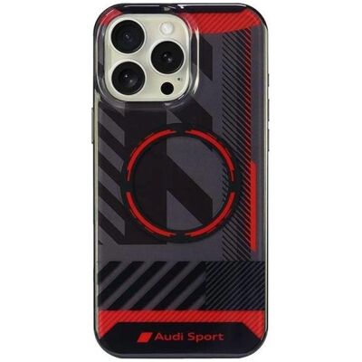 Audi IML Sport MagSafe iPhone 16 Pro Max 6.9" czarny/black hardcase AUS-IMLMIP16PM-RSQ/D2-BK (Apple iPhone 16 Pro Max), Smartphone Hülle, Schwarz Audi IML Sport MagSafe iPhone 16 Pro Max 6.9" czarny/black hardcase AUS-IMLMIP16PM-RSQ/D2-BK (Apple iPhone 16 Pro Max), Smartphone Hülle, Schwarz