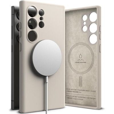 Ringke Case for Galaxy S24 Ultra SILICONE MAGNETIC STONE (Samsung Galaxy S24 Ultra), Smartphone Hülle, Beige Ringke Case for Galaxy S24 Ultra SILICONE MAGNETIC STONE (Samsung Galaxy S24 Ultra), Smartphone Hülle, Beige