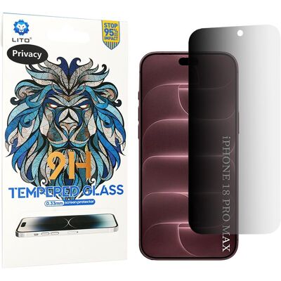Lito - 2.5D Classic Glass - iPhone 18 Pro Max - Privacy (1 Stk., Apple iPhone 18 Pro Max), Smartphone Schutzfolie, Transparent Lito - 2.5D Classic Glass - iPhone 18 Pro Max - Privacy (1 Stk., Apple iPhone 18 Pro Max), Smartphone Schutzfolie, Transparent