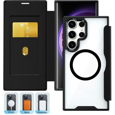 4smarts Urban Pro Flipcase (Samsung Galaxy S26 Ultra), Smartphone Hülle, Transparent, Schwarz 4smarts Urban Pro Flipcase (Samsung Galaxy S26 Ultra), Smartphone Hülle, Transparent, Schwarz