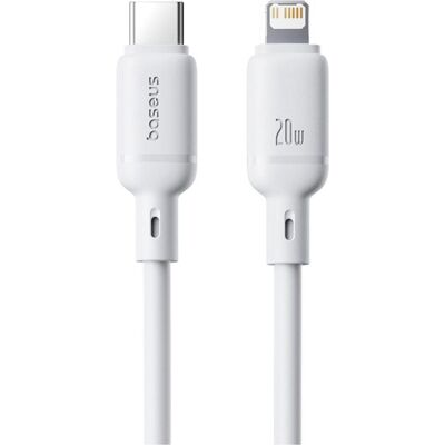 Baseus Silky Series Ladekabel Type-C auf iP 20W 2m Moon Weiss (2 m, USB 2.0, 20 W), USB Kabel Baseus Silky Series Ladekabel Type-C auf iP 20W 2m Moon Weiss (2 m, USB 2.0, 20 W), USB Kabel
