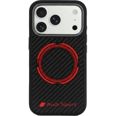 Audi Case RSQ Carbon Fiber Sport Red Circle MagSafe for iPhone 18 Pro / 17 Pro black (Apple iPhone 17 Pro, Apple iPhone 18 Pro), Smartphone Hülle, Rot, Schwarz Audi Case RSQ Carbon Fiber Sport Red Circle MagSafe for iPhone 18 Pro / 17 Pro black (Apple iPhone 17 Pro, Apple iPhone 18 Pro), Smartphone Hülle, Rot, Schwarz