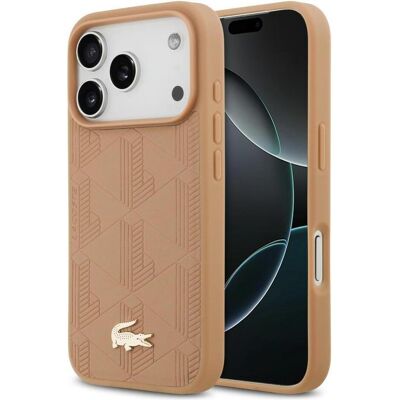 Lacoste Etui Nomograme Gold Logo MagSafe do iPhone 17 Pro różowy (Apple iPhone 17 Pro), Smartphone Hülle, Pink, Rosa Lacoste Etui Nomograme Gold Logo MagSafe do iPhone 17 Pro różowy (Apple iPhone 17 Pro), Smartphone Hülle, Pink, Rosa