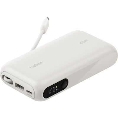Belkin Boostcharge Pwrbank W/ Display (10000 mAh, 45 W, 37 Wh), Powerbank, Beige Belkin Boostcharge Pwrbank W/ Display (10000 mAh, 45 W, 37 Wh), Powerbank, Beige