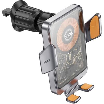 Hoco Graues kabelloses Autoladegerät & Halter - 15W HW7 Hoco Graues kabelloses Autoladegerät & Halter - 15W HW7
