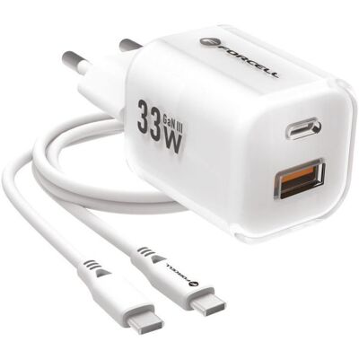 Forcell F-Energy (33 W, 2 Ports), USB Ladegerät, Weiss Forcell F-Energy (33 W, 2 Ports), USB Ladegerät, Weiss
