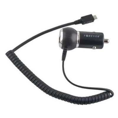 Forever 1A Compact Design Car Charger Micro USB (Universal) 1,2m Cable Euro CE (EU Blister), Auto Adapter, Schwarz Forever 1A Compact Design Car Charger Micro USB (Universal) 1,2m Cable Euro CE (EU Blister), Auto Adapter, Schwarz