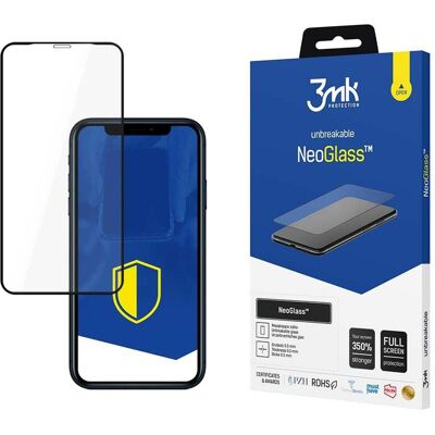 3MK NeoGlass Schutzglas für iPhone Xr / 11 Schwarz Rahmen 3MK NeoGlass Schutzglas für iPhone Xr / 11 Schwarz Rahmen