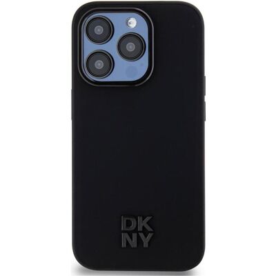 DKNY iPhone 15 Pro Schwarzes Leder MagSafe Hülle DKNY iPhone 15 Pro Schwarzes Leder MagSafe Hülle