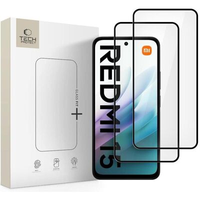 Spigen Tech-Protect Glass Fit+ 2er-Pack Panzerglas für Xiaomi Redmi 15 4G / 5G - Schwarz (2 Stk., Xiaomi Redmi 15 5G), Smartphone Schutzfolie, Schwarz Spigen Tech-Protect Glass Fit+ 2er-Pack Panzerglas für Xiaomi Redmi 15 4G / 5G - Schwarz (2 Stk., Xiaomi Redmi 15 5G), Smartphone Schutzfolie, Schwarz