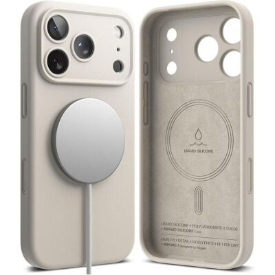 Ringke Silicone Magnetic MagSafe (Apple iPhone 17 Pro), Smartphone Hülle, Beige Ringke Silicone Magnetic MagSafe (Apple iPhone 17 Pro), Smartphone Hülle, Beige