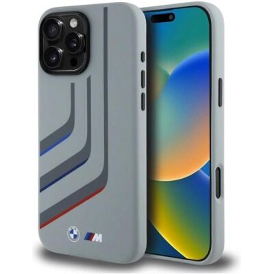 BMW iPhone 16 Pro Max Hardcase - Grau, MagSafe, Silikon, 6.9" BMW iPhone 16 Pro Max Hardcase - Grau, MagSafe, Silikon, 6.9"