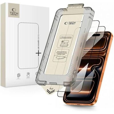 Tech-Protect Quick Set+ 2er-Pack Panzerglas für iPhone 17 Pro Max - Schwarz (2 Stk., Apple iPhone 17 Pro Max), Smartphone Schutzfolie, Schwarz Tech-Protect Quick Set+ 2er-Pack Panzerglas für iPhone 17 Pro Max - Schwarz (2 Stk., Apple iPhone 17 Pro Max), Smartphone Schutzfolie, Schwarz