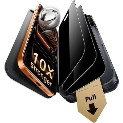 ESR - Privacy Armorite Displayschutzfolie UltraFit (3er-Pack) – iPhone 18 Pro – Schwarz (3 Stk., Apple iPhone 18 Pro), Smartphone Schutzfolie, Schwarz ESR - Privacy Armorite Displayschutzfolie UltraFit (3er-Pack) – iPhone 18 Pro – Schwarz (3 Stk., Apple iPhone 18 Pro), Smartphone Schutzfolie, Schwarz